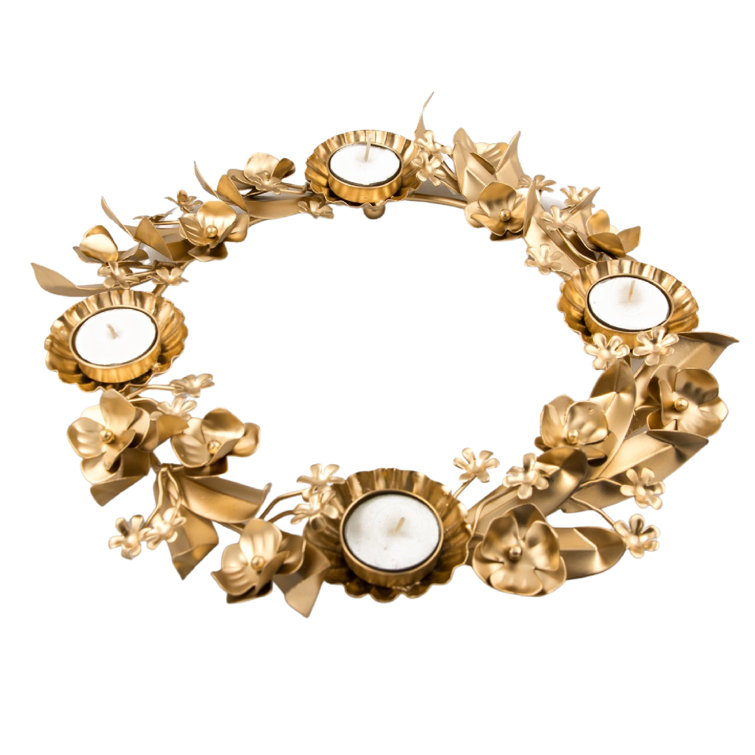 Mercer41 Gold Decorative Candle Ring Wayfair